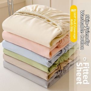 Thickened Baby-friendly Flannel Fitted Sheet Water-washed Cotton
