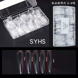 ชุดเล็บสีพีไฮเวอร์ ชุดเล็บแบบพับได้บางเฉียบไร้รอยต่อ 5-9 ชิ้น ชุดเล็บใสไม่สมมาตร ชุดเล็บสีพื้น