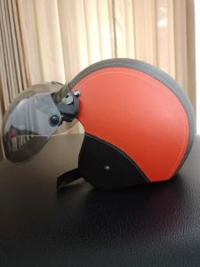 HELM BOGO DEWASA FULL KULIT SET KACA