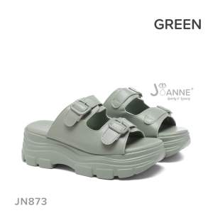 JOANNE Highsole Slop Sandals Wedges Shoes Sepatu Wanita #JN873