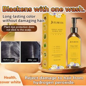 Plant single dose floral fragrance dye Plant hair dye No hair damage Cover gray hair dye No skin sta