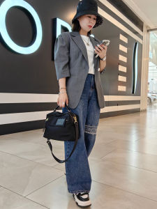 Casual Nylon Crossbody Bag New Womens Satchel Boston Style Black Bird Printed Canvas Bag Neutral Size Medium