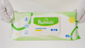 Poomsoft Baby wipes 1200แผ่น 30แพ็ค เม็ดไข่มุกลายทาง ทิชชู่เปียก