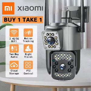 XIAOMI V380 PRO CCTV Camera Wifi Connect 360 Dual Lens 4K PTZ Camera Motion Detect Night Vision Two-Way Voice Audio WIFI Connection Phone Remote Waterproof Outdoor