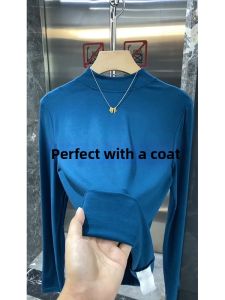 Autumn Stylish Slim Fit Turtleneck Fleece Undershirt