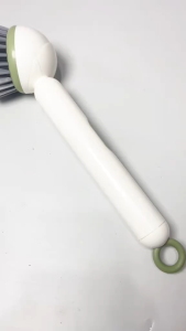 Best Seller 2-IN-1 CLEANING BRUSH SCRUBBER | Heavy Duty Kitchen Cleaning Scrubber Brush for Pots Pans Sink & Dishes | Adjustable Angle & Rotating Scrub Brush with soap Liquid Dispener | Ergonomic Long Handle Cleaning Tool with Soft Durable Bristles