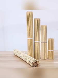 2000pcs Disposable Wood Bamboo Sticks Sturdy Food Skewer Barbecue Fruit Stick For Party Buffet Cooking