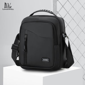 LouisWill Mens Shoulder Bag Waterproof Messenger Bag Travel Bag Business Bag Large Capacity Handbag Lightweight Casual Bag Fashion Leisure Sport Street Bag for College Student