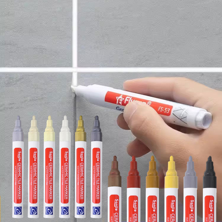 YESPERY 12Color Waterproof Tile Gap Repair Pen Odorless White Tile Refill Wall Grout Marker Bathroom Tile Mouldproof Filling Line Pen
