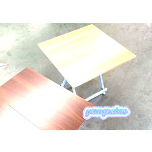 CAY โต๊ะพับได้ 60x60cm โต๊ะอเนกประสงค์ โต๊ะวางของ โต๊ะทำงาน โต๊ะปิคนิก พับครึ่งตรงกลางได้ จัดเก็บง่ 60x60cm