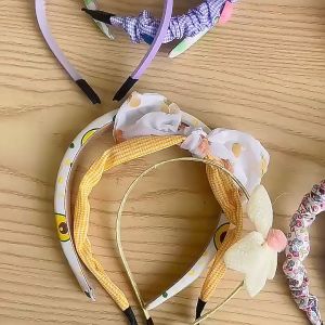 Set 3 bờm cài tóc  băng đô cài tóc hoạ tiết nơ hoa  phong cách ngọt ngào dành cho bé yêu BB06