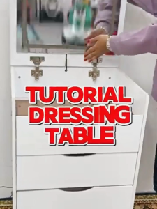 Sancy Dressing Table Set With LED Light Makeup Table Mirror Drawer Cabinet Storage Stool Vanity Table Cosmetic Table - Fulfilled by SANCY