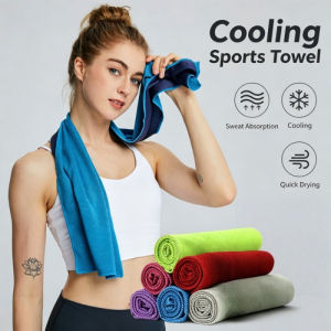 1pc Cooling Sports Towel Chill Quick Dry Sweat Absorbent Microfiber Portable Towel for Gym Yoga Running Cycling Outdoor Workout