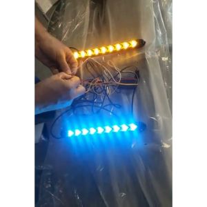 Universal Car Motorcycle LED Flexible DRL Daytime Running Light Turn Signal White Amber Switchback Dynamic