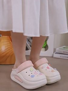 Sandal Wanita EVA Jelly Dewasa Outdoor Tebal Sol Dalam Ruangan Anti-Selip Fashion Kasual