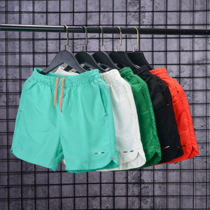 Summer Ice Silk Quick Dry Thin Three-Quarter Running Beach Shorts Casual Sporty Mens Loose Fit Youthful Trendy Straight Leg Pants