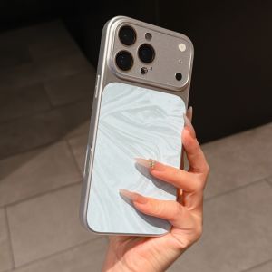 Luxury Frosted Electroplating Bumper Water Ripple Pattern Case For iPhone 17 Air 16 15 14 13 12 11 Pro Max Plus AG Camera Cover