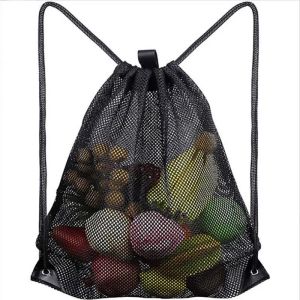 Mesh backpack with rope quick exercise bag multifunctional foldable ventilated swimming and fishing equipment outdoor use