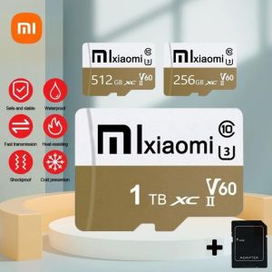 Xiaomi การ์ดหน่วยความจำ Micro SDXC C10 V60บัตร TF 128GB-2TB การ์ดหน่วยความจำการ์ดเก็บข้อมูลการ์ด SD TF พร้อมอะแดปเตอร์