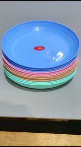 12 PCS/ Satu Lusin Piring Deborah Saji Bulat - Piring Makan Saji Round Plate Multiwarna