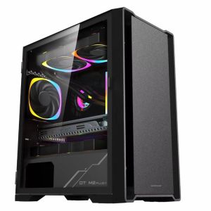 Play Jia Dustproof Gaming Tower พร้อมกระจกโลหะผสมแบบเต็มดูระบายความร้อนด้วยของเหลวสําหรับคอมพิวเตอร์เดสก์ท็อปและคอนโซลเกม