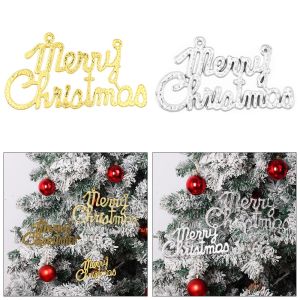 Merry Christmas Pendant Hanging Letters Decoration Xmas Tree Ornaments Wall Door Cake Decoration