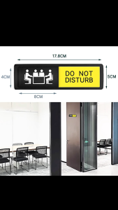 Office Door Sign Acrylic Please Do Not Disturb Reminder Signs Sliding Door Indicator Sign Durable Self adhesive Waterproof Door Slider Signs Meeting Room