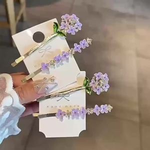 Kẹp Tóc Hoa Wisteria Phong Cách Hàn Quốc Chất Liệu Hợp Kim Kẹp Tóc Nữ Thời Trang Kẹp Tóc Hoa Cài Bên Dùng Cho Chụp Ảnh