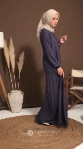 Terbaru Dress Katun Rayon Wanita Adem / Rauna GD-59 Batik / Fashion Muslim