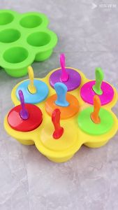 Silicone Ice Popsicle Mold Baby Puree Food Mould Ice Pop Maker Popsicle Maker Homemade Food Kids Ice Cream DIY Bekas Acuan Aiskrim