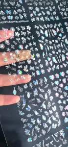 12/20/30Pcs 3D Spring Flower Nail Stickers Self-Adhesive Colorful Gold Blue Butterfly Nail Decal Slider Bronzing Decorations Y2K