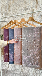 Tudung Bawal Printed Warda Premium Cotton Crystal BH Bidang 47