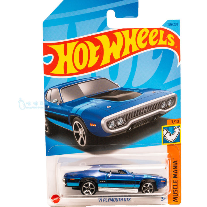 No. 166 '71 Plymouth GTX Plymouth Blue Hot Wheels Small Sports Car Toy ...