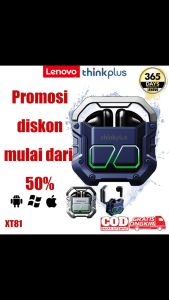 Lenovo Thinkplus XT81 Headset True Wireless Bluetooth 5.4 TWS Gaming headphone Low Latency with Mic Earphone Super Bass handset microphone high-definition call earbuds high fidelity stereo surround sound HiFi hensed