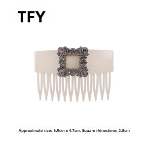 TFY | Full Rhinestone Crown Head Reverse Comb Hair Volume Enhancer  Forehead Beauty Clip