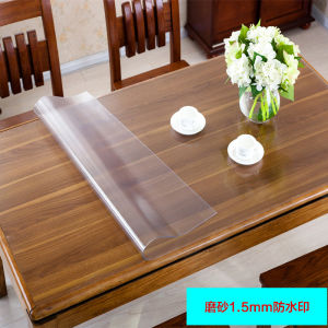 For Home Plastic Table Mat Waterproof Oil-Proof Disposable PVC Tablecloth Soft Glass Transparent Dining Table Tea Table Cloth Heat Proof Mat