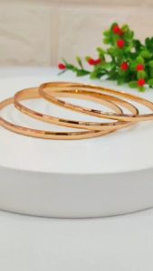 Nice Jewerly Gelang dewasa keroncong tebal isi 3pcs terbaru perhiasan lapis emas GL 334