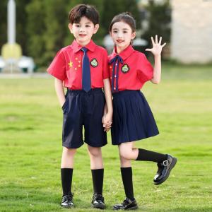 Red Childrens Performance Clothes Chorus Nationalistic Recitation School Uniforms Middle School Primary School Ensemble