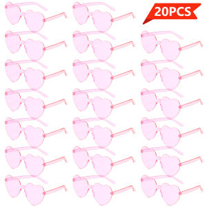 20pcs Love Jelly Color Glasses Gathering Decorative Glasses Photo Props Dress Up Cosplay Amusement Park