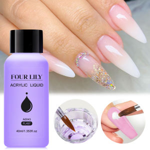 40ml Acrylic Liquid Monomer Nail Extension Liquid System Kit for Acrylic Nail Extension Quick Dry Perfect for Home DIY Salon
