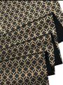 New 2025 Graphene Inner Black Gold down Jacket High End Thermal Insulation Clothing Fabric Anti-Down High Tech Geometric Pattern. 