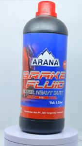 Cairan Rem Arana Brake Fluid DOT 3 1 Liter Super Heavy Duty Merah