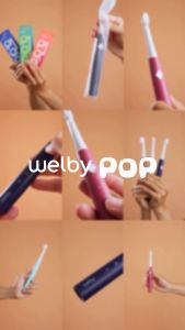 Welby Electric Toothbrush POP Blue Sikat Gigi Elektrik​ + Brush Head