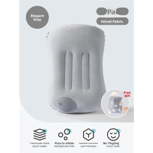 MONLEYTA | Portable Inflatable Travel Pillow Large Size Aircraft Train Long Distance Sleeping Aid Lumbar Support Cushion Manlieta Brand