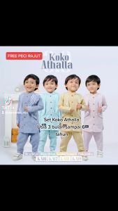 NEW ATHALLA - Set Koko Casual Lengan Panjang Anak Laki-laki Baju Koko Kasual Bayi Lucu Modis usia 3 bl 6 th CuteKids bisa bayar ditempat