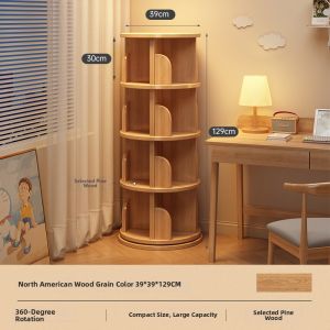 OYIla | Children 360 Degree Rotating Wooden Bookcase