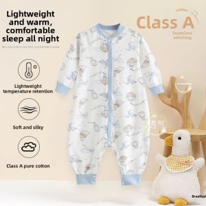 MIANDUOYU | Pure Cotton Class A Baby Sleep Bag All Seasons Boys and Girls Onesie Zipper No Bone