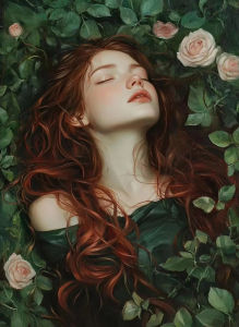 Rose Garden Girl Jigsaw Puzzle 500/1000/1200/2000PCS Paper Puzzle Romantic Portrait Relaxing Game Home Decor Gift Frameless