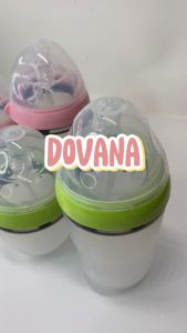 Dovana Dot Botol Minum Susu Bayi Silikon Dengan Sedotan Wide Neck Baby Bottle Anti Kolik 150ml/250ml