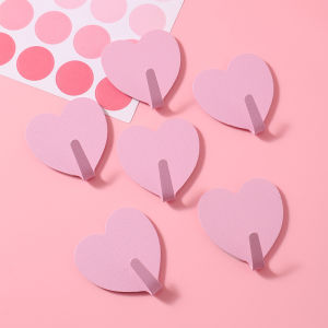 Creative Love Hook Sticky Adhesive Door Hook No Punching Strong Adhesive Multi-functional Kitchen Bath Household Sticker Hook